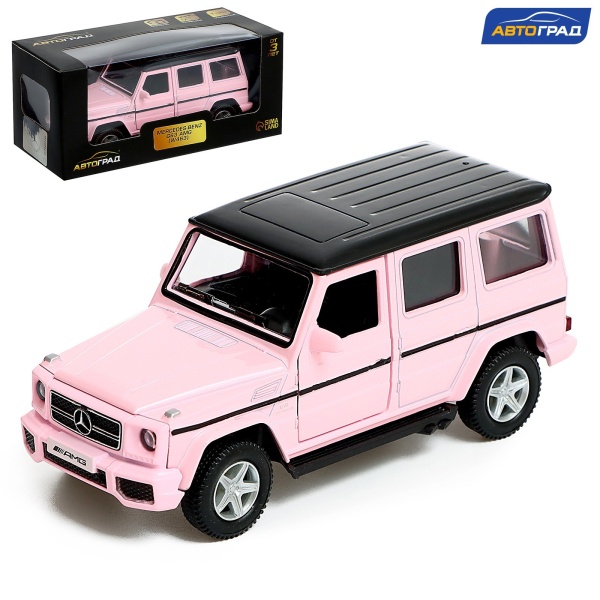 Машина металлическая MERCEDES-BENZ G63 AMG, 1:32, инерция, цвет матовый розовый 