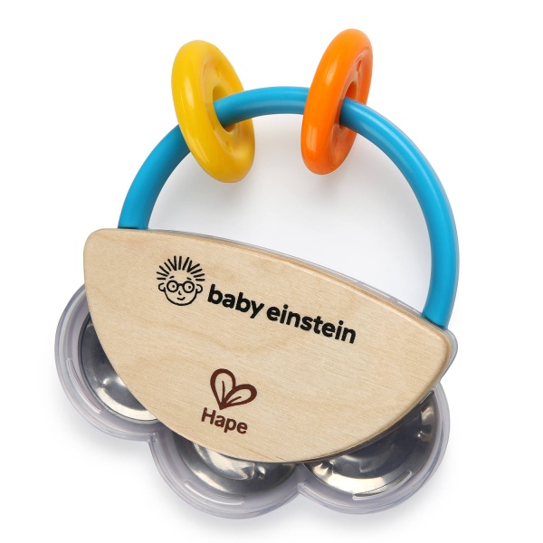 Музыкальная игрушка 2 в 1: бубен и погремушка для малышей