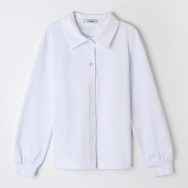 Рубашка для девочки А.16-136-1., цвет белый